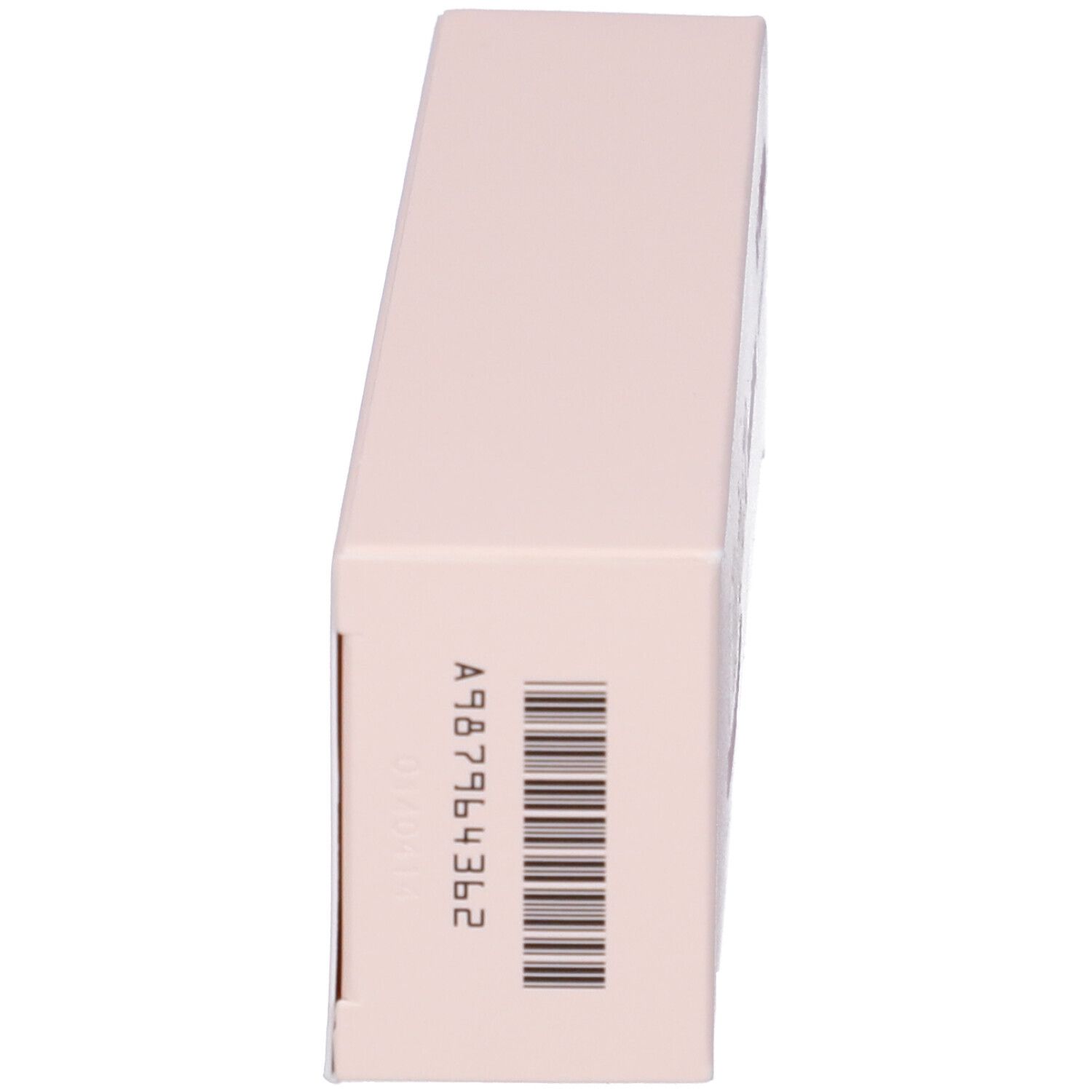 Confezione rosa. Codice a barre e testo. Scritta: A98794362.