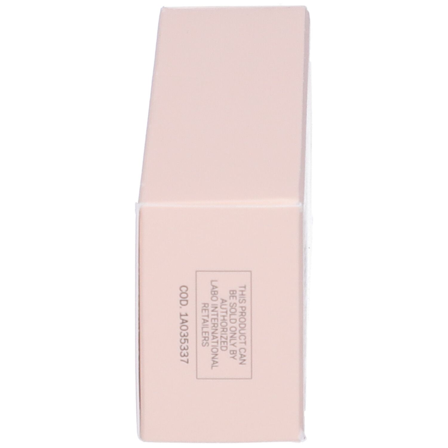 Confezione rosa. Vista laterale. Codice prodotto e indicazione rivenditori.