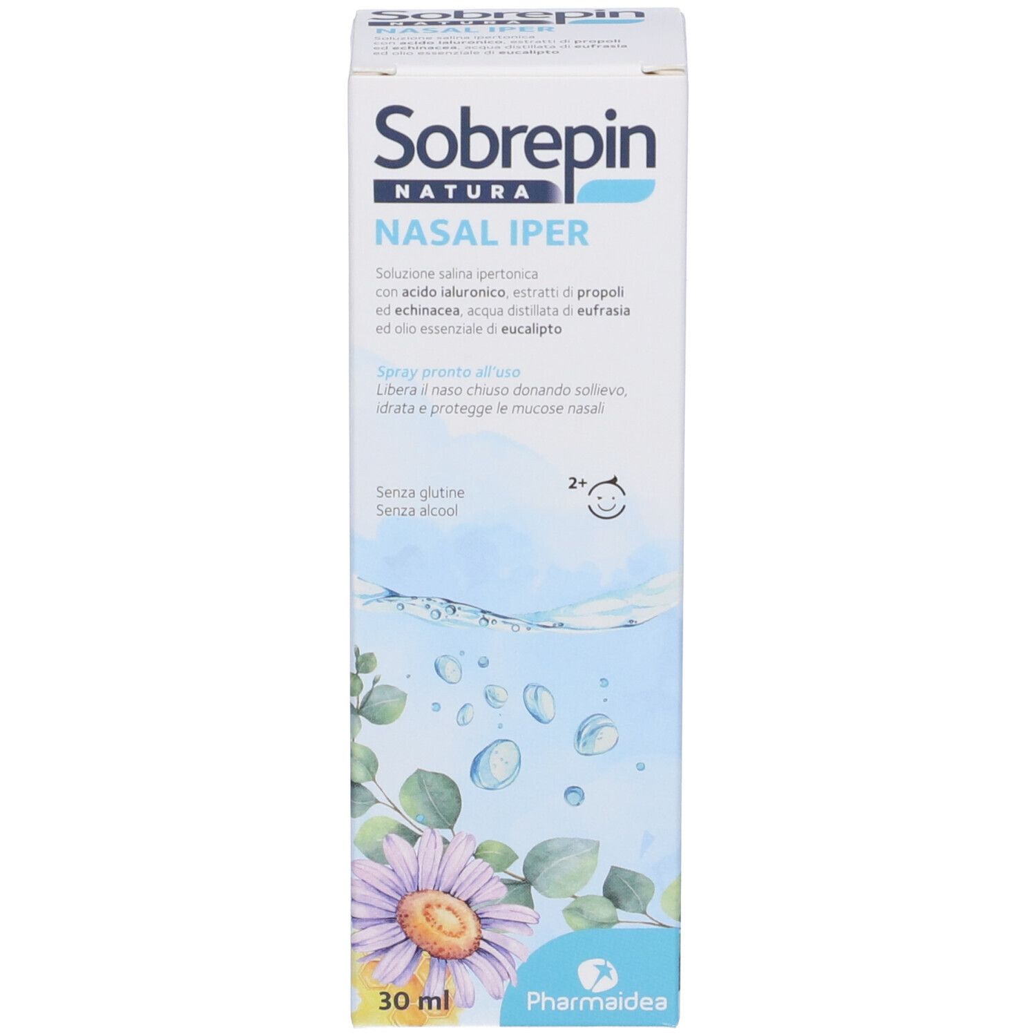 Confezione spray nasale. Marca Sobrepin Natura, Nasal Iper. 30 ml.