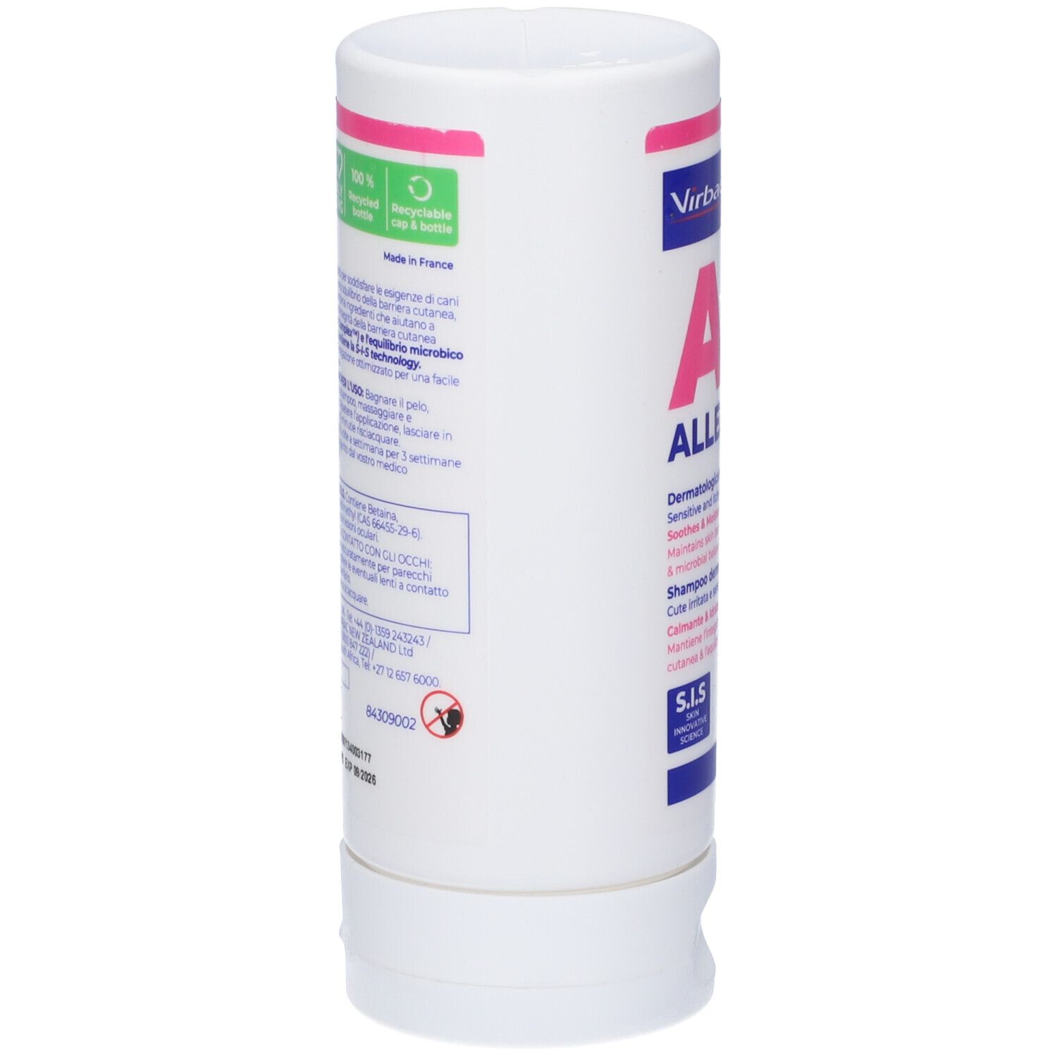 Virbac Allermyl dermatologisches Shampoo für Hunde, 250 ml.