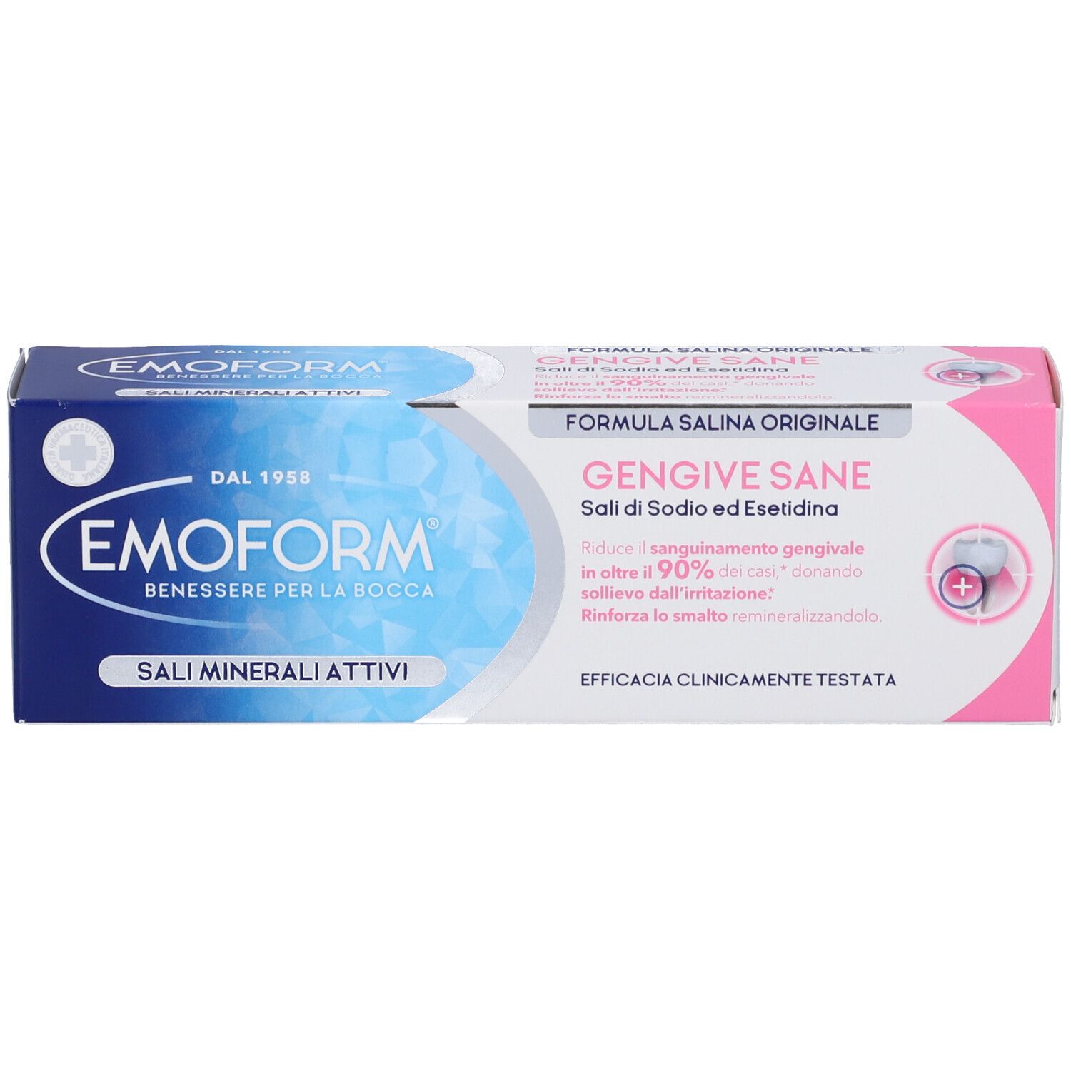 EMOFORM Gengive Sane Packung mit Mineralien für gesundes Zahnfleisch.