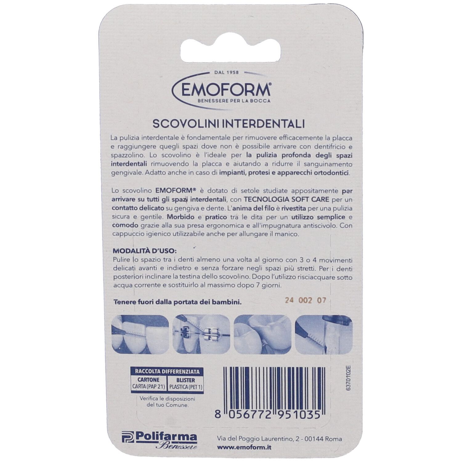 EMOFORM Interdentalbürsten mit Soft-Care-Technologie für die Zahnzwischenraumreinigung.