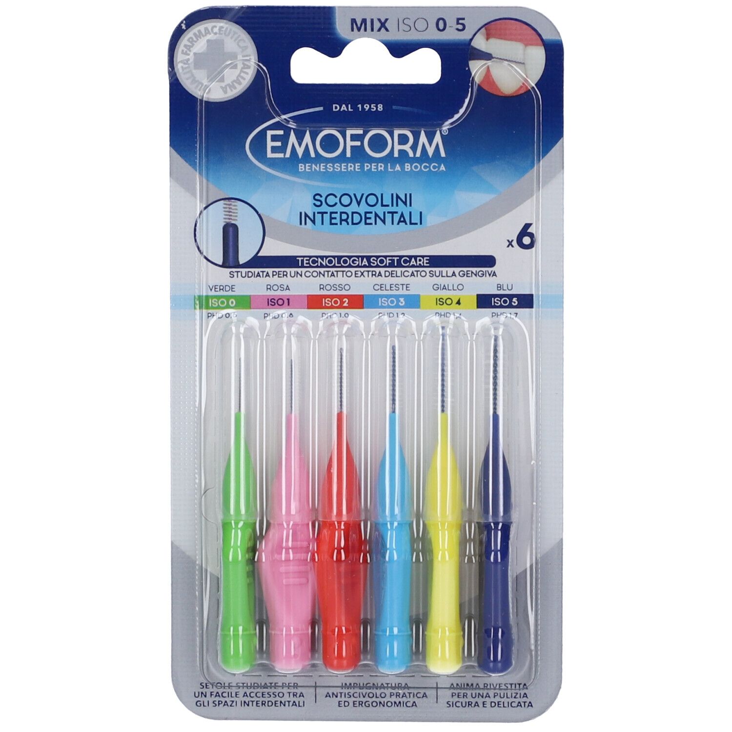 Emoform Scovolini Interdentali Misti Misura ISO da 0 a 5