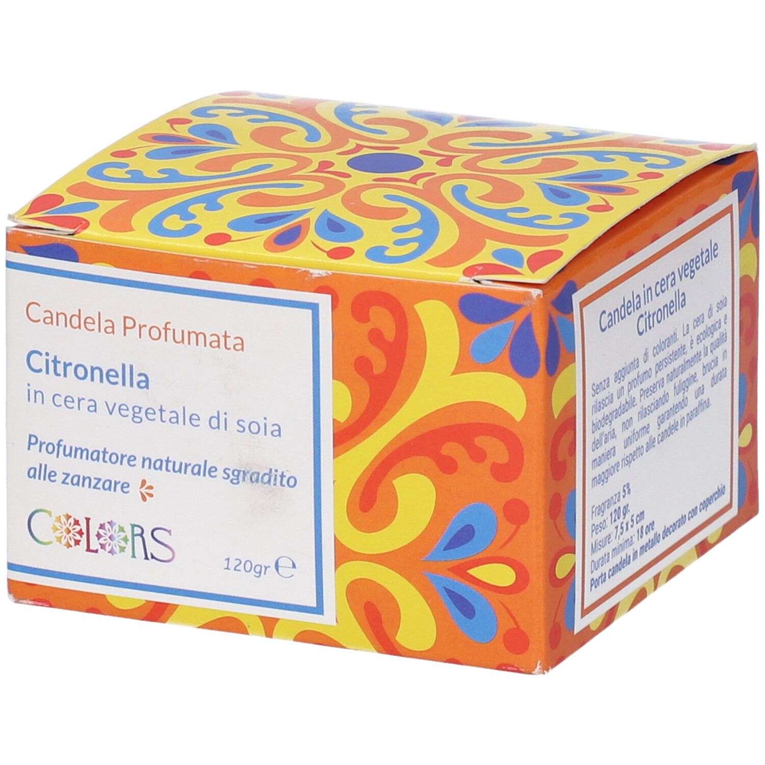 Colors Candela Profumata Citronella in Cera Vegetale di Soia