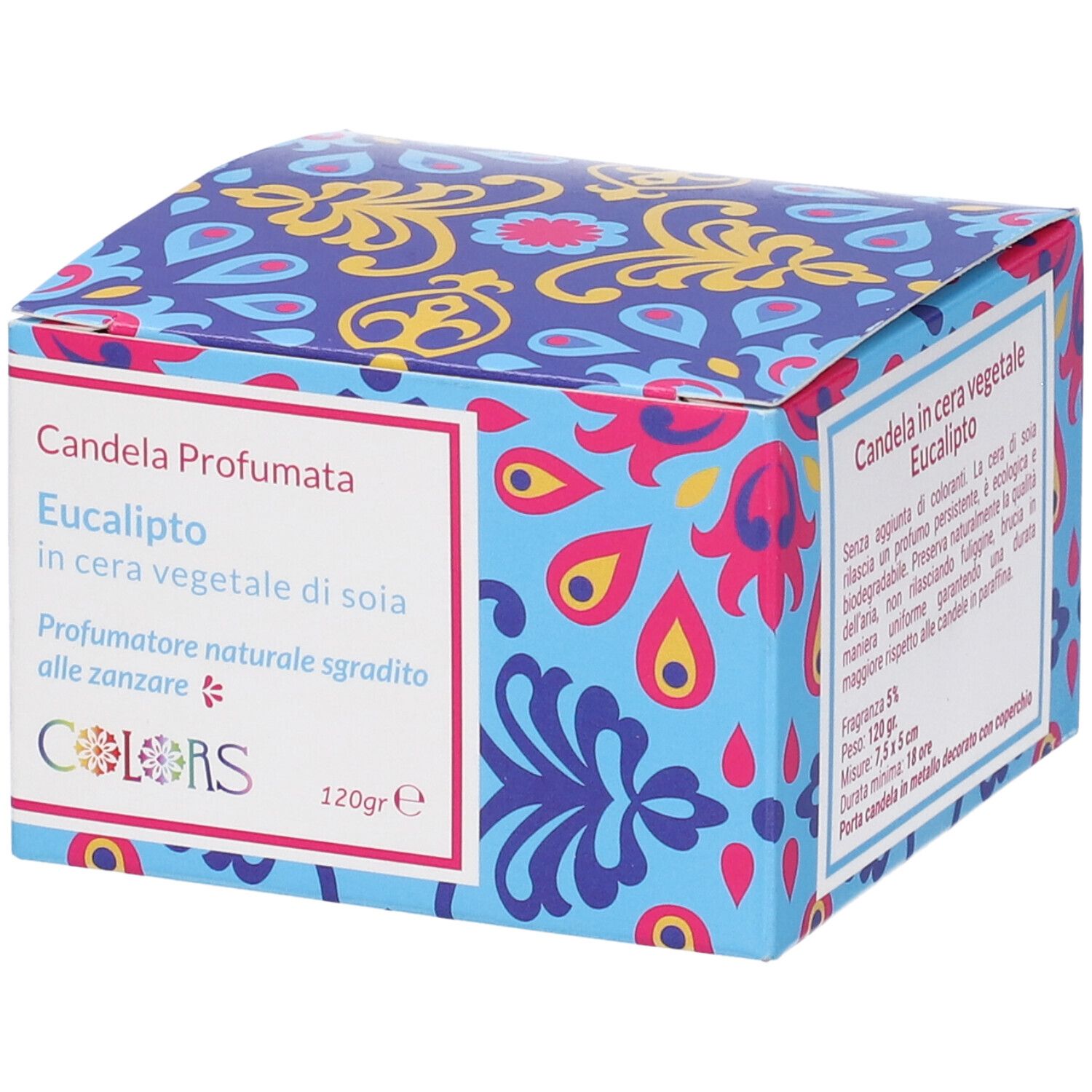 Colors Candela Profumata Eucalipto in Cera Vegetale di Soia