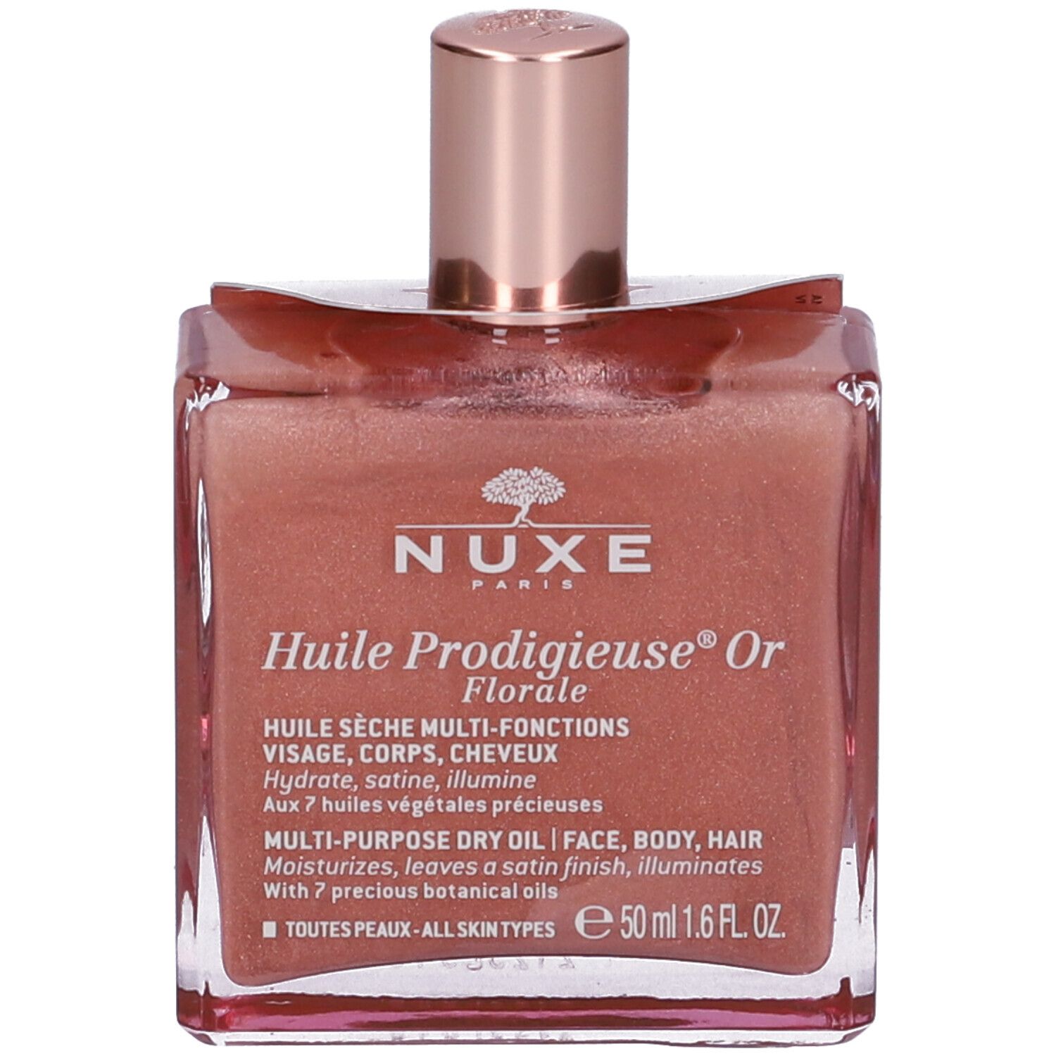 Nuxe Dorate Huile Prodigieuse Florale, Olio Secco Con Particelle Per Corpo, Viso E Capelli, 50 Ml - Immagine 5