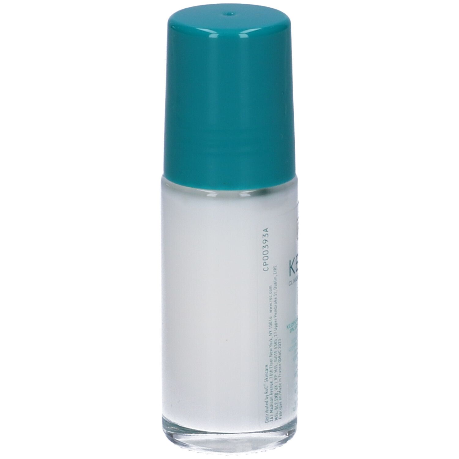 Deodorante roll-on Roc Keops. Flacone con tappo verde. 30ml. Retro. Clinicamente provato.