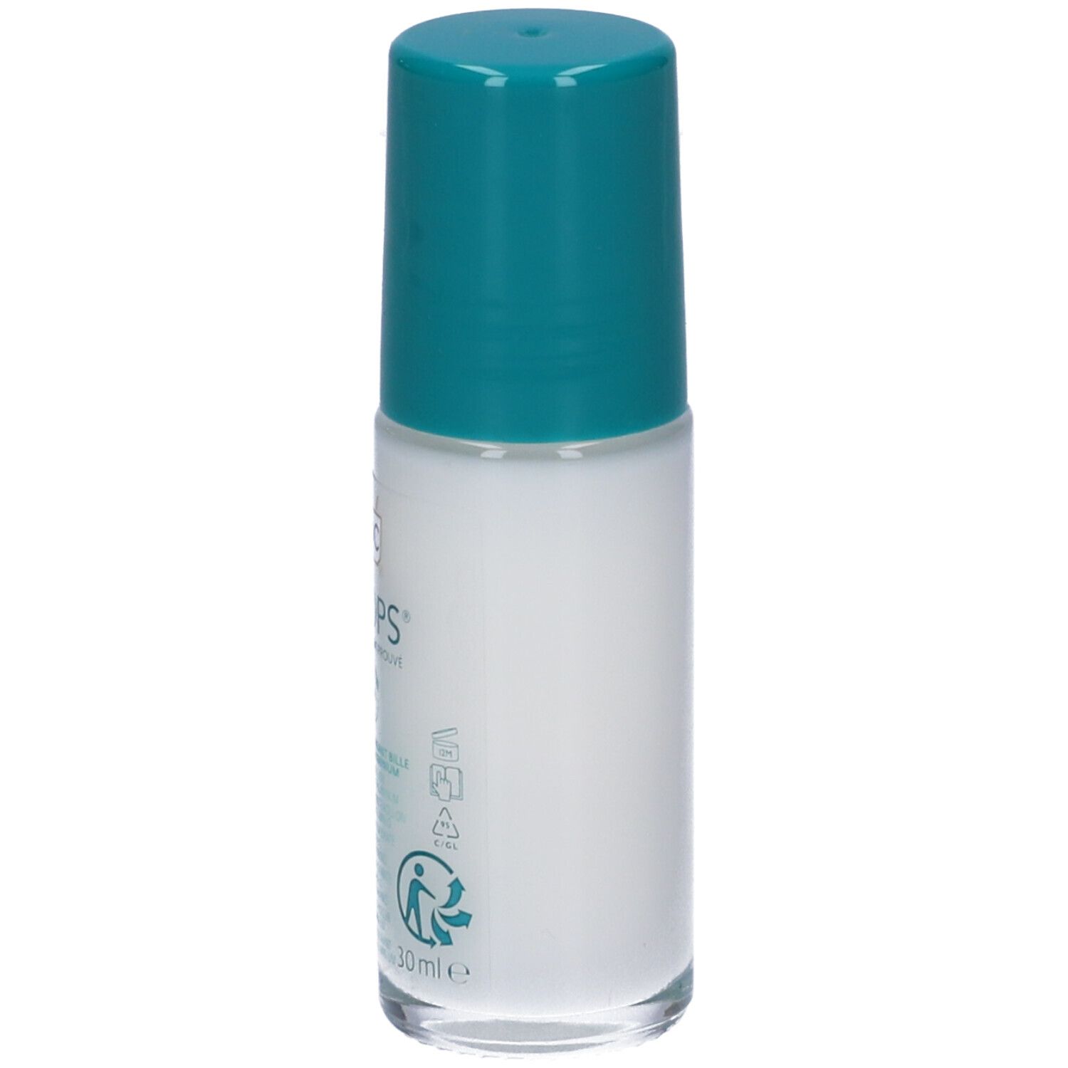 Deodorante roll-on Roc Keops. Flacone con tappo verde. 30ml. Retro. Clinicamente provato.