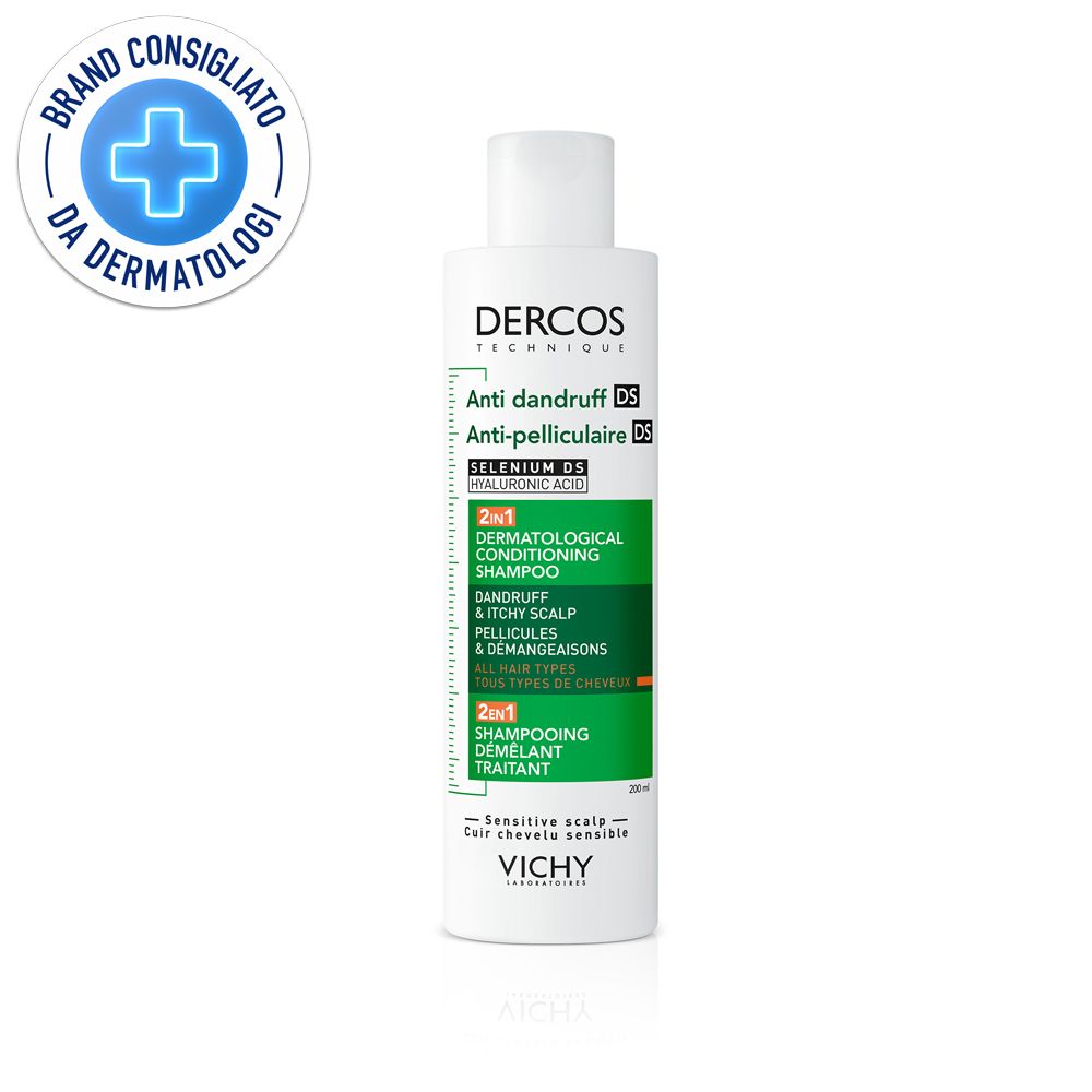 Vichy Dercos 2in1 Shampoo + Balsamo Anti-forfora DS​ trattante dermatologico 200ml