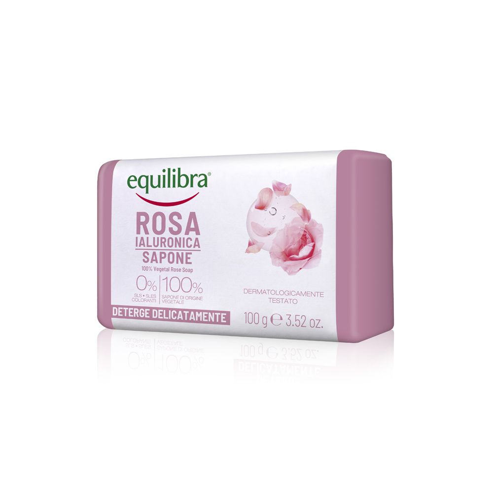Equilibra Rosa Ialuronica Sapone 100% Vegetale