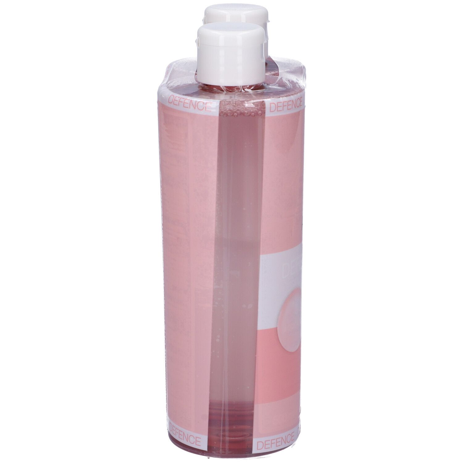 Confezione doppia di BioNike Acqua Micellare, vista laterale. Confezione rosa con scritte bianche.