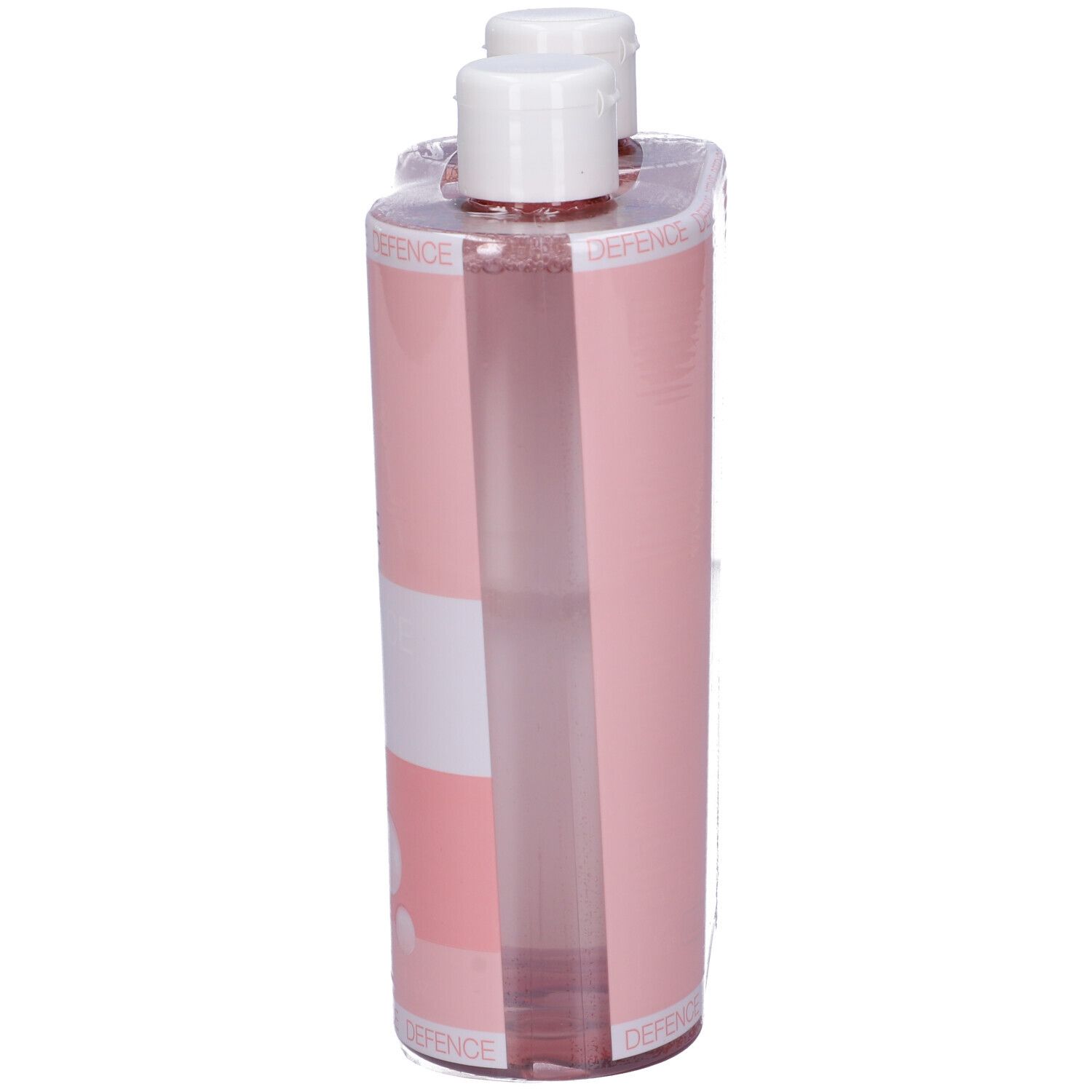 Confezione doppia BioNike Acqua Micellare, vista laterale. Confezione rosa.