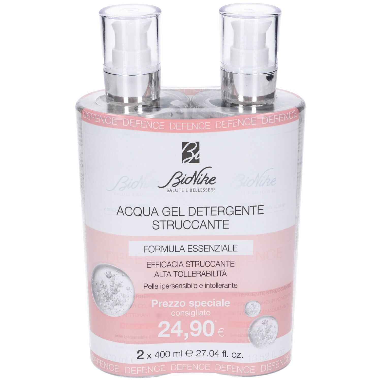 BioNike Acqua Gel Detergente Struccante Bi-pack