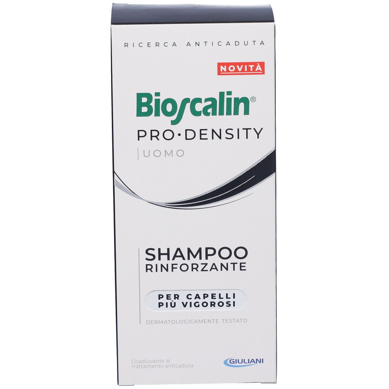 Bioscalin Pro-Density Shampoo Rinforzante für Männer, für kräftigeres Haar.