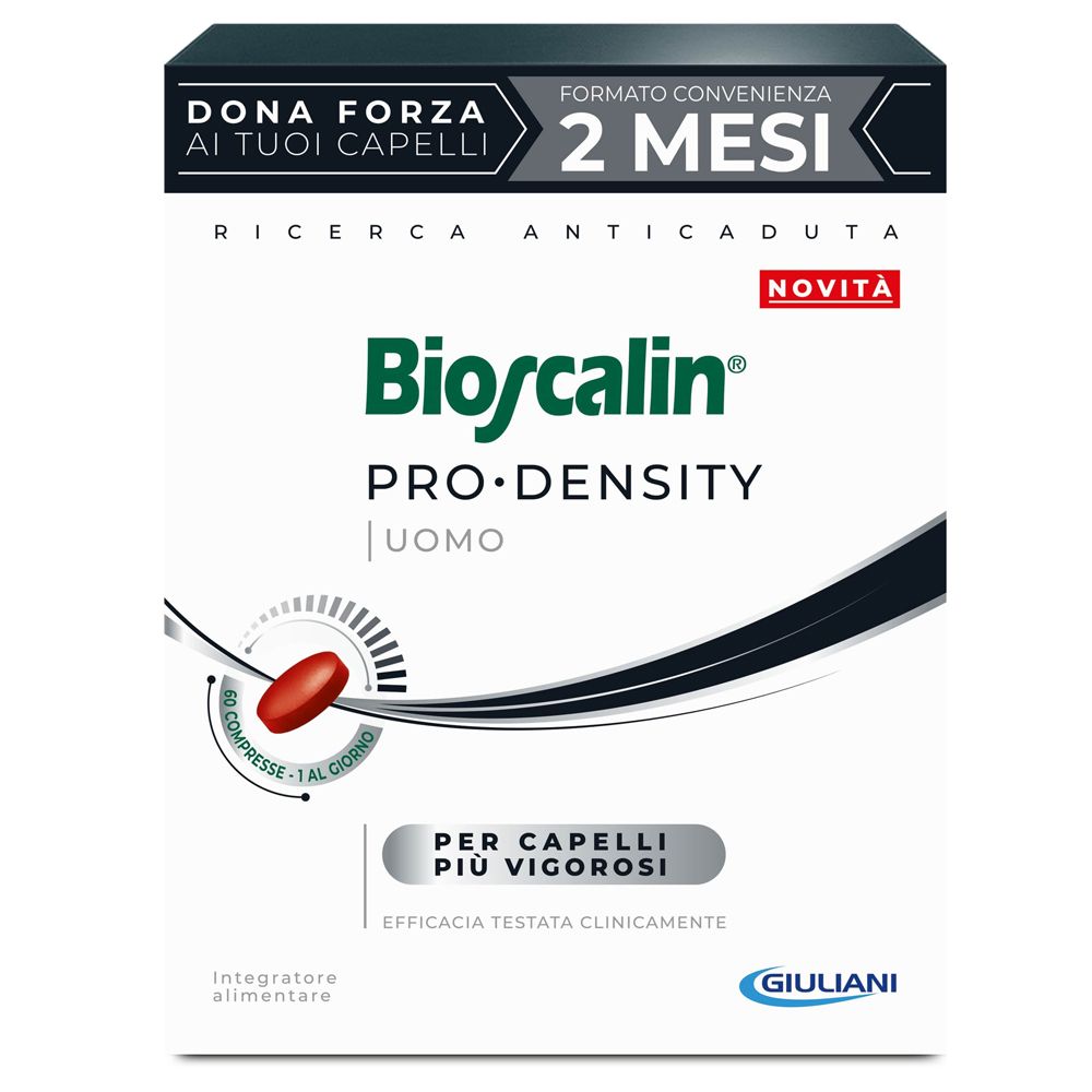 Bioscalin Pro Density Uomo - Integratore per capelli diradati e assottigliati - 60 compresse - 2 mesi di trattamento - Immagine 6