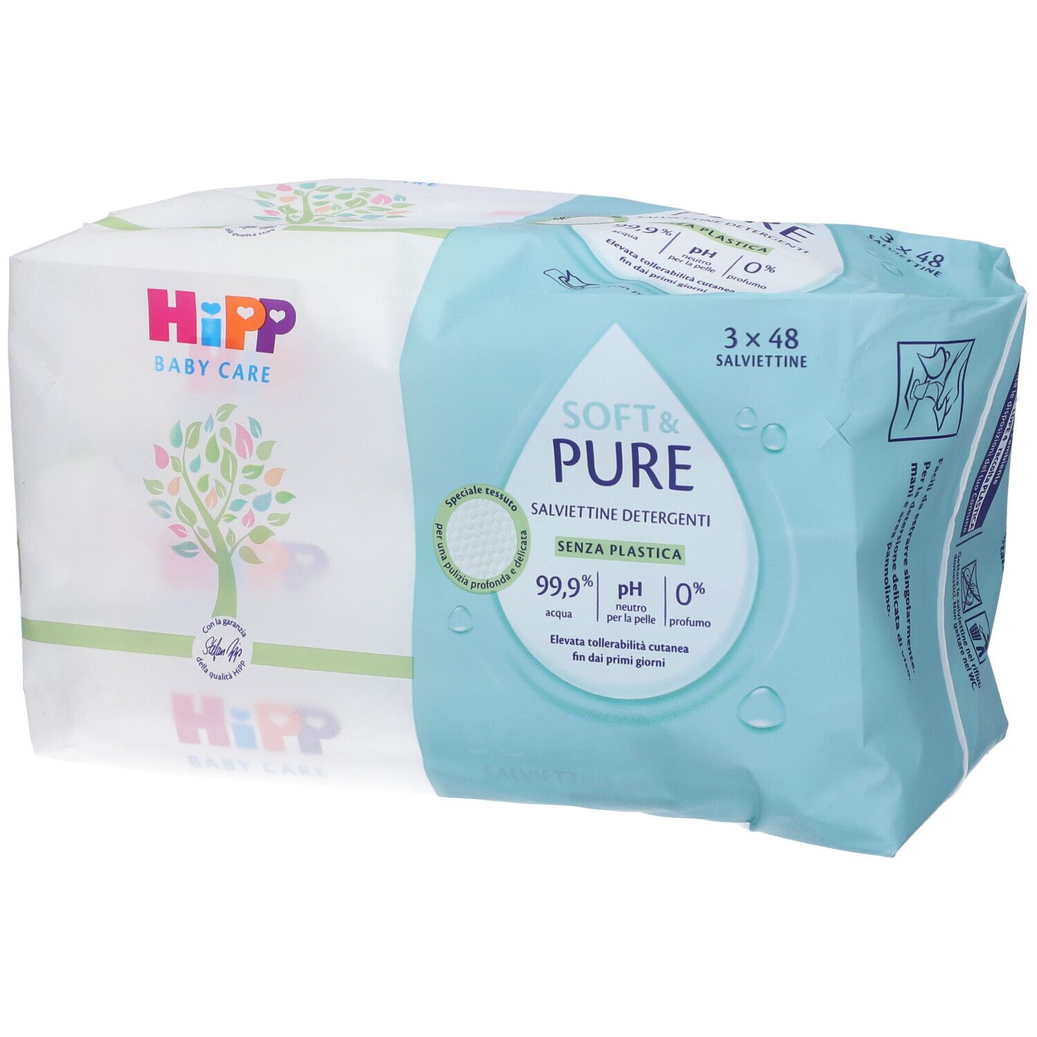Hipp Italia Srl Hipp Salviettine Soft&Pure 3 X48 Pezzi - Immagine 3