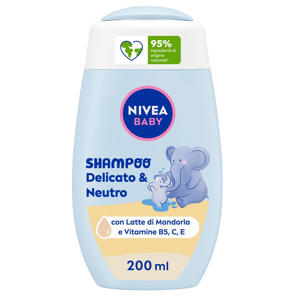 Nivea Baby Shampoo Delicato & Neutro 200 ml, bambini per una detersion