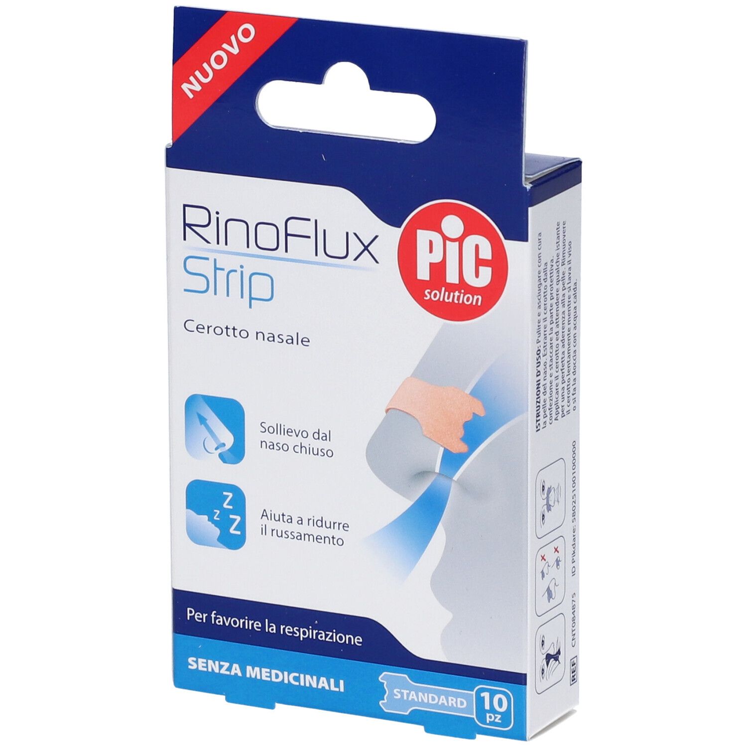 PIC RinoFlux Strip Cerotto Nasale Misura Standard 10pz