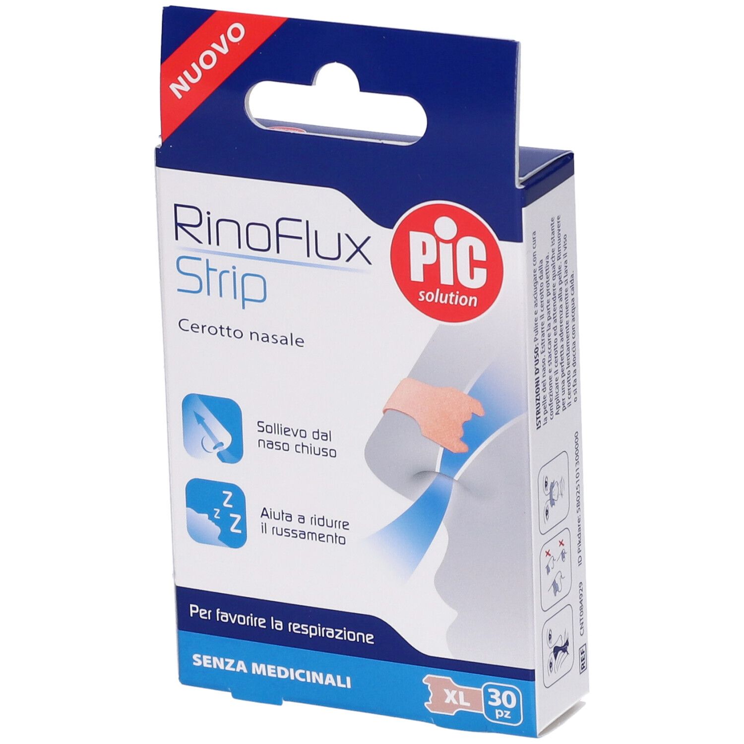 PIC RinoFlux Strip Cerotto Nasale Misura XL 30pz