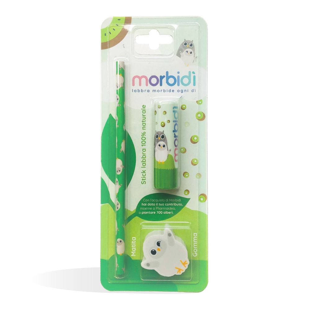 Morbidì Stick Labbra Idratante Protettivo Kiwi 100% Naturale 1 Pz Protezione Per Le Labbra Bambino