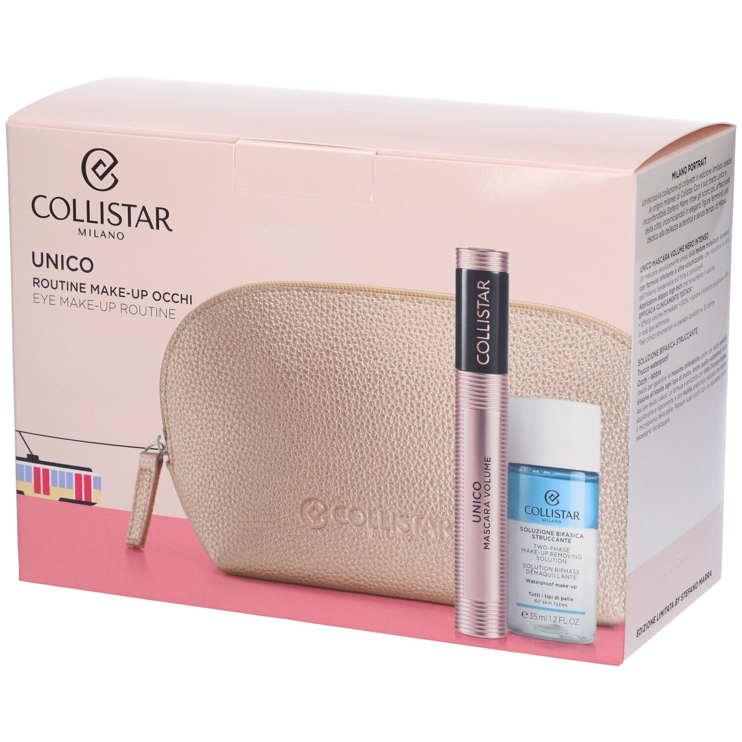 Collistar Cofanetto Mascara Volume Unico+ Soluzione Bifasica Struccante con Beauty-Bag in Omaggio