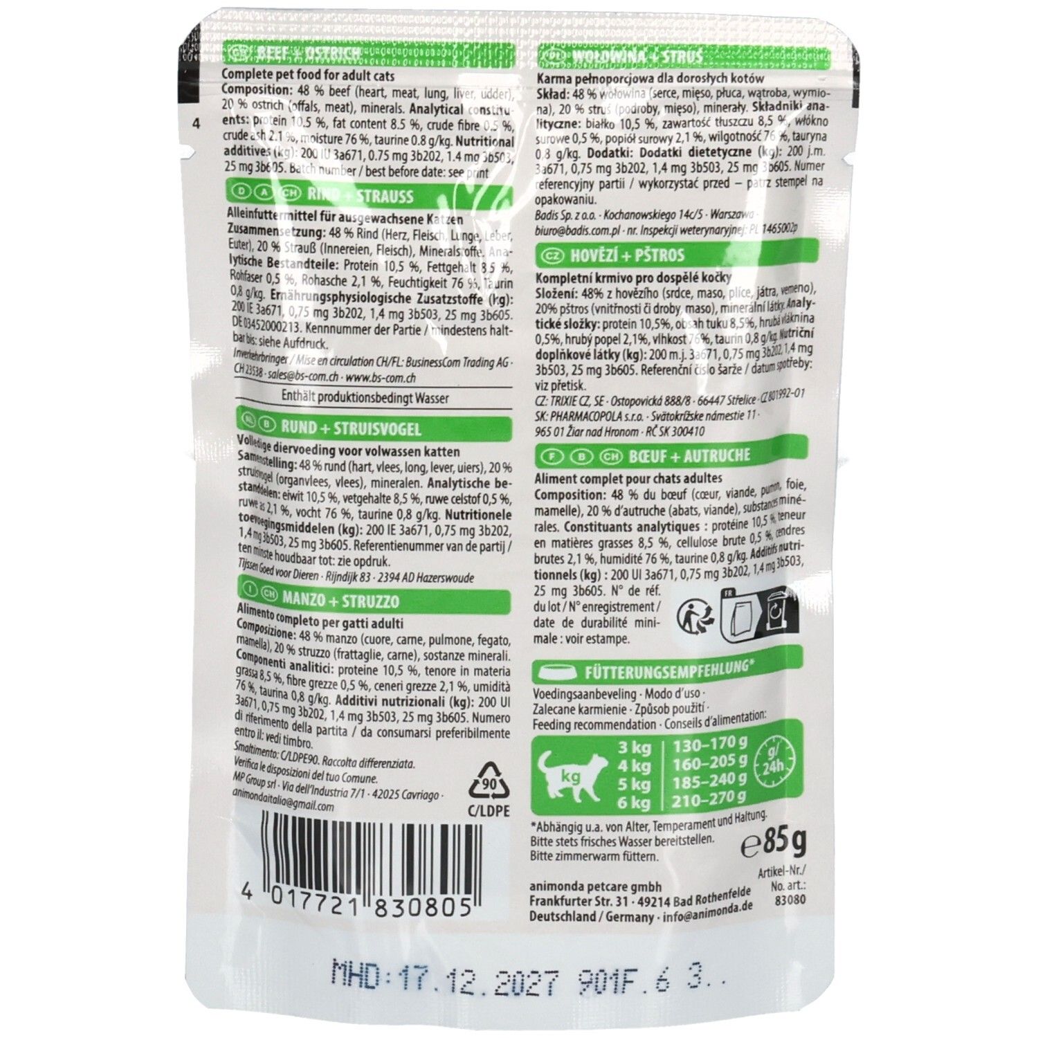 Carny Pouc AD MAE Struzzo 85G 85 g Futter
