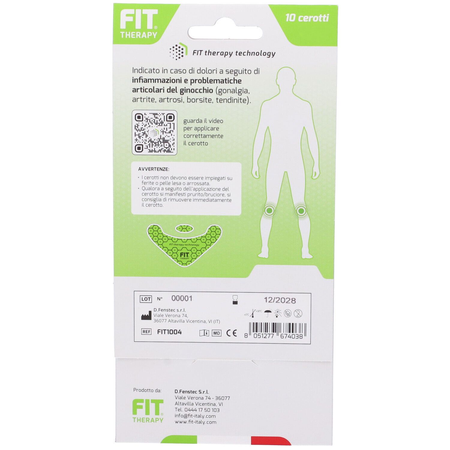 Rückseite der Verpackung. Zeigt ein Pflaster und Informationen zur Anwendung. Medizinprodukt.