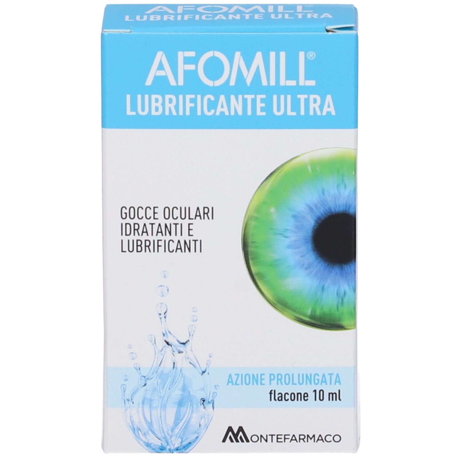 Produktverpackung mit Produktnamen, Augenabbildung und Volumenangabe von 10 ml.