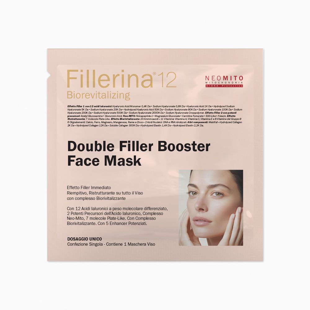 Labo Fillerina 12 Biorevitalizing Neo Mito Double Filler Booster Face Mask Maschera Viso Dosaggio Unico - risparmia il 20% con il codice: SWISSE20