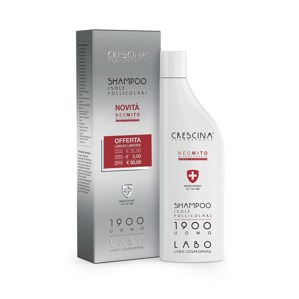 Labo Crescina Transdermic Shampoo Isole Follicolari Neo-Mito Formula 1900 Uomo - risparmia il 20% con il codice: SWISSE20