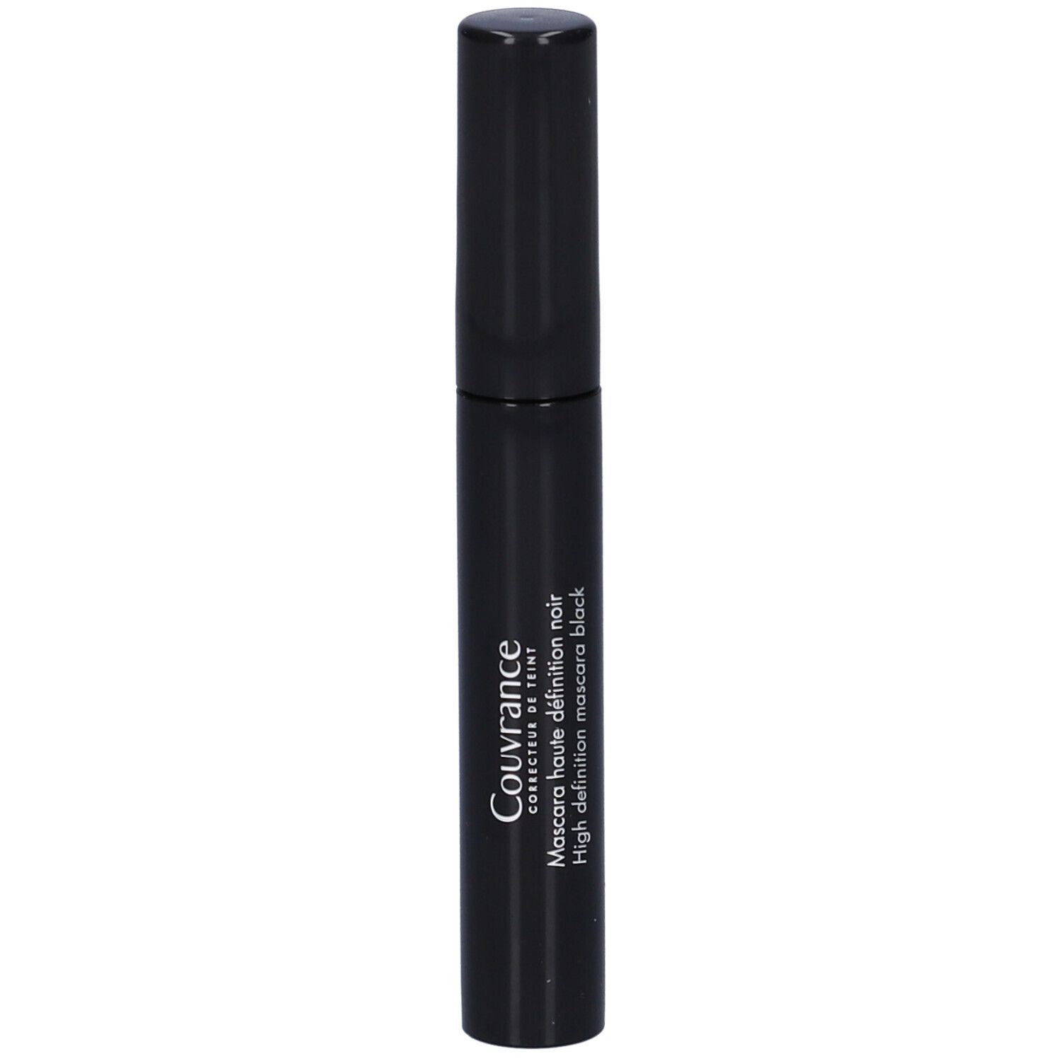 Tubo di mascara nero con testo Couvrance, Mascara haute définition noir, High definition mascara black.