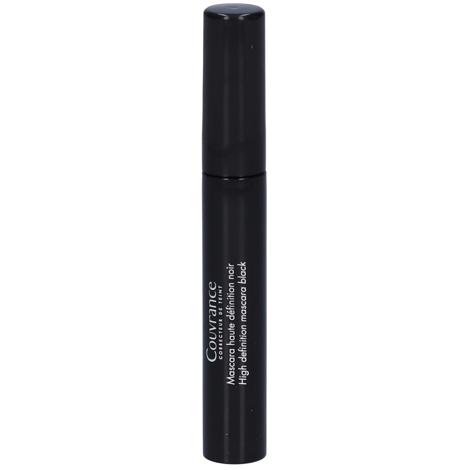 Tubo di mascara nero con testo, Couvrance, Mascara haute définition noir, High definition mascara black.
