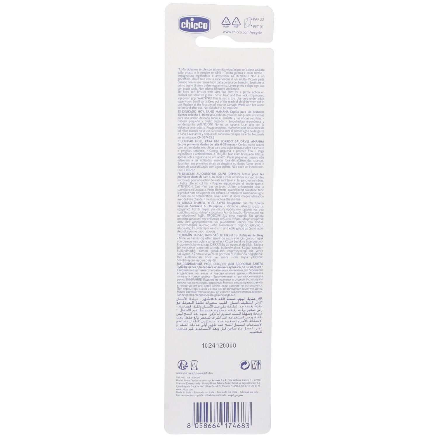 Chicco Zahnbürste Lilac 6-36 M