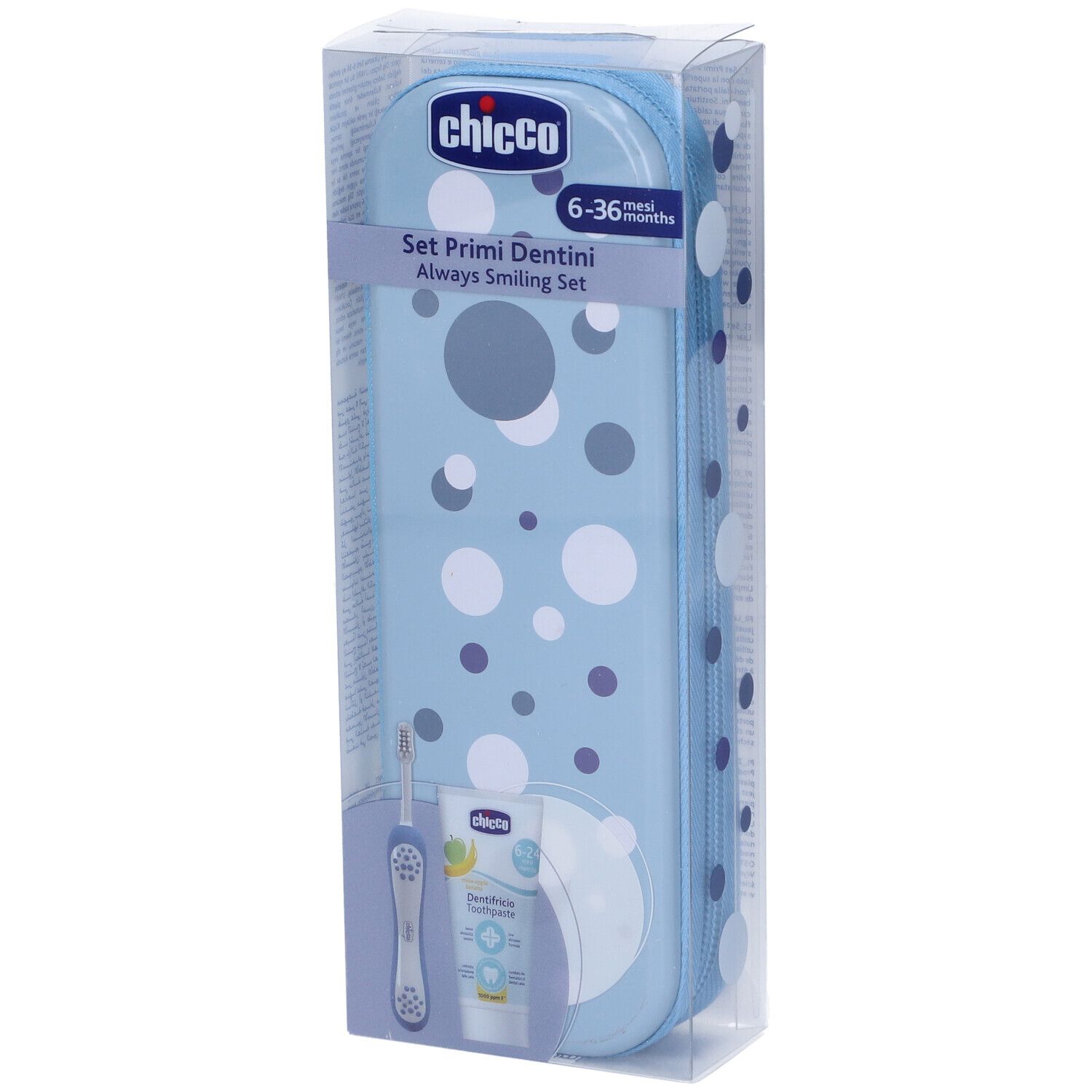 Chicco Set Primi Dentini 6-36 Mesi Colore Azzurro