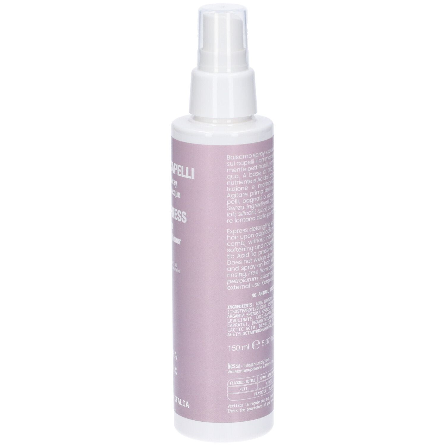 Flacone spray. Testo in italiano. Prodotto in Italia. Volume: 150 ml.