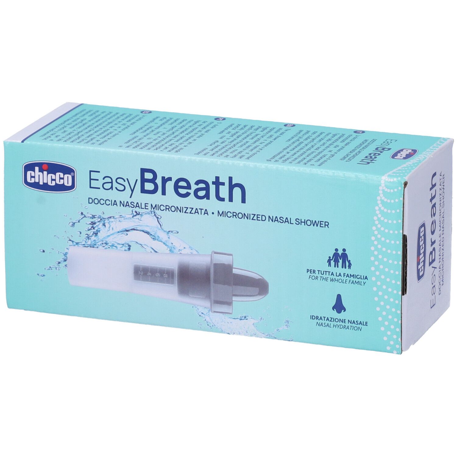 Confezione di Chicco EasyBreath. Immagine del prodotto e scritta 'EasyBreath'.