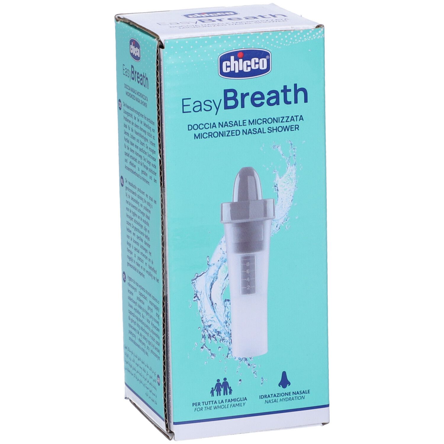 Confezione di Chicco EasyBreath. Immagine del prodotto e scritta 'EasyBreath'.