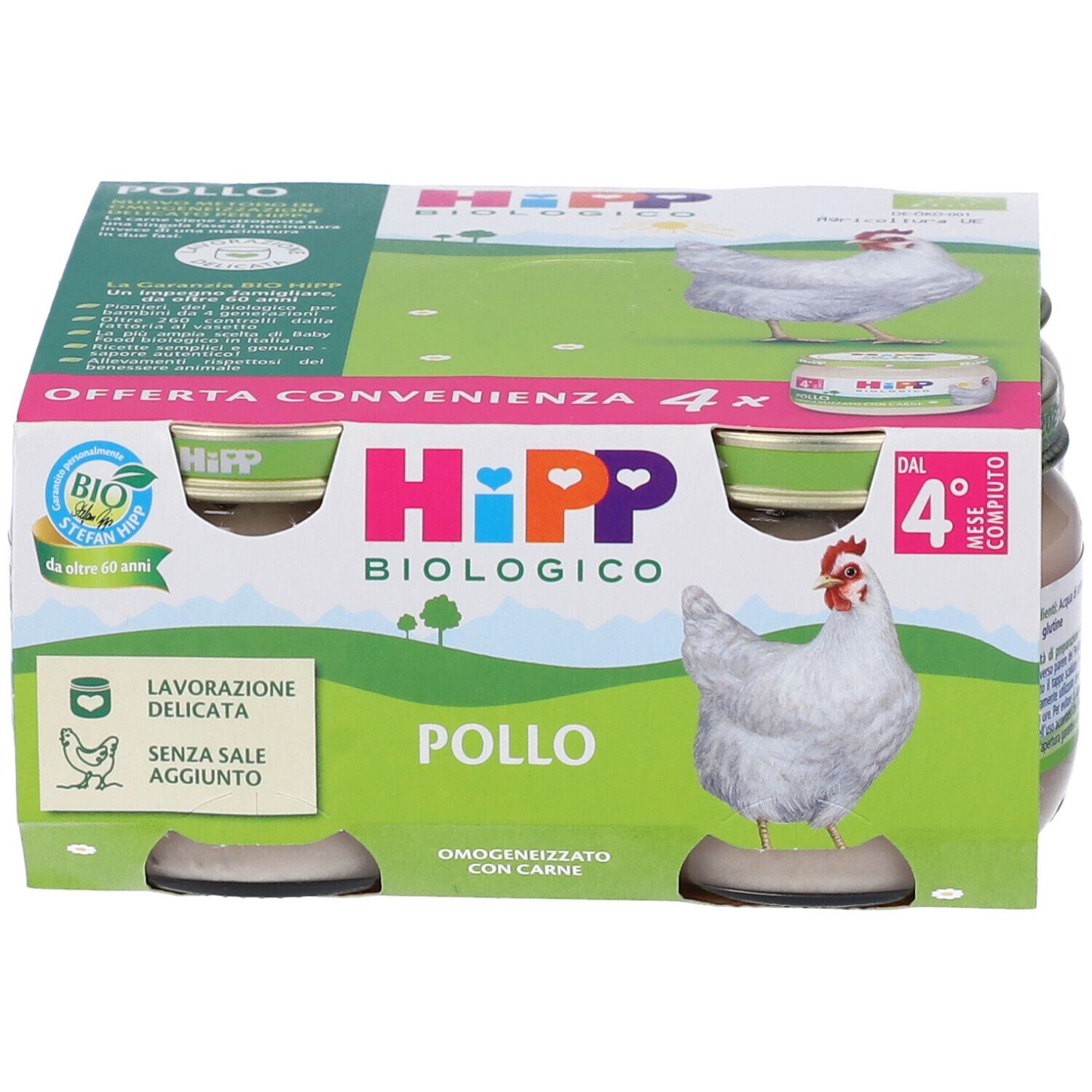Hipp Biologico Hühnerpüree, 4er Packung.