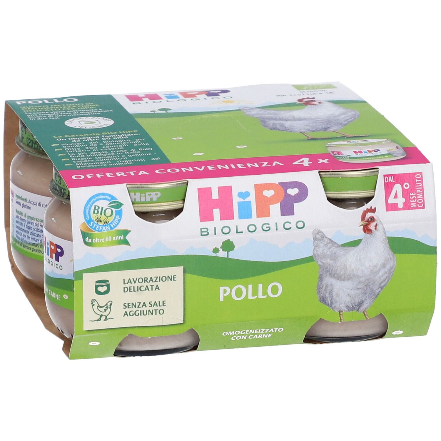 Hipp Bio Hühnchen-Brei im 4er-Pack, 4 Monate+.