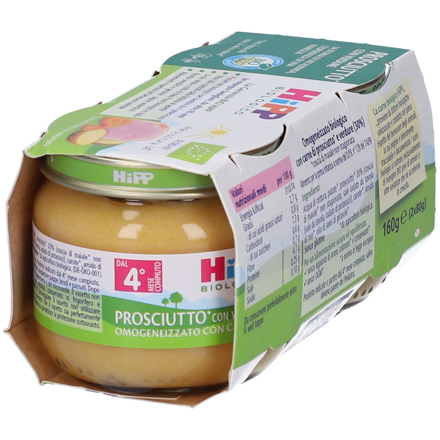 Hipp Babybrei "Prosciutto" im Glas, 160g, ab 4. Monat.