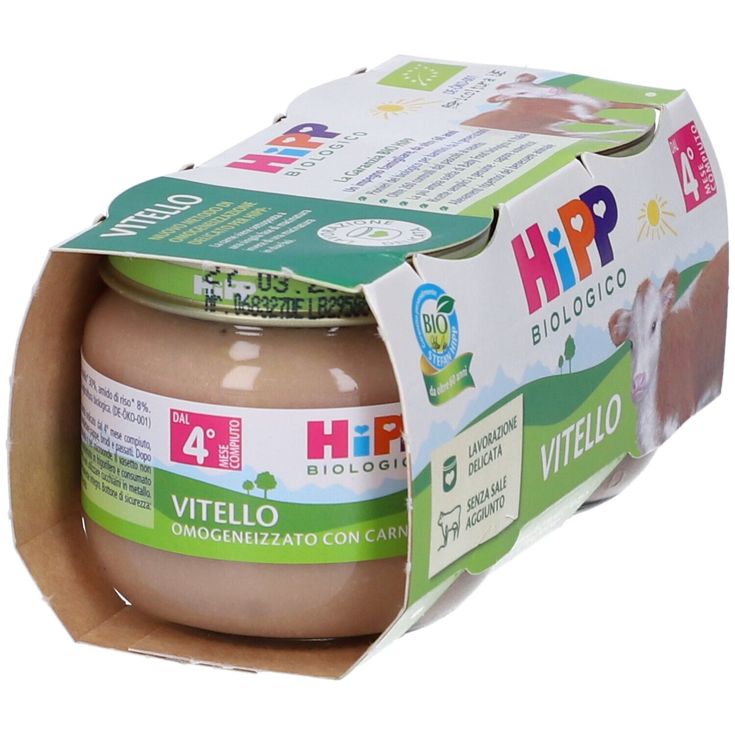 Hipp Bio Kalbfleisch-Brei im Glas, 4+ Monate.