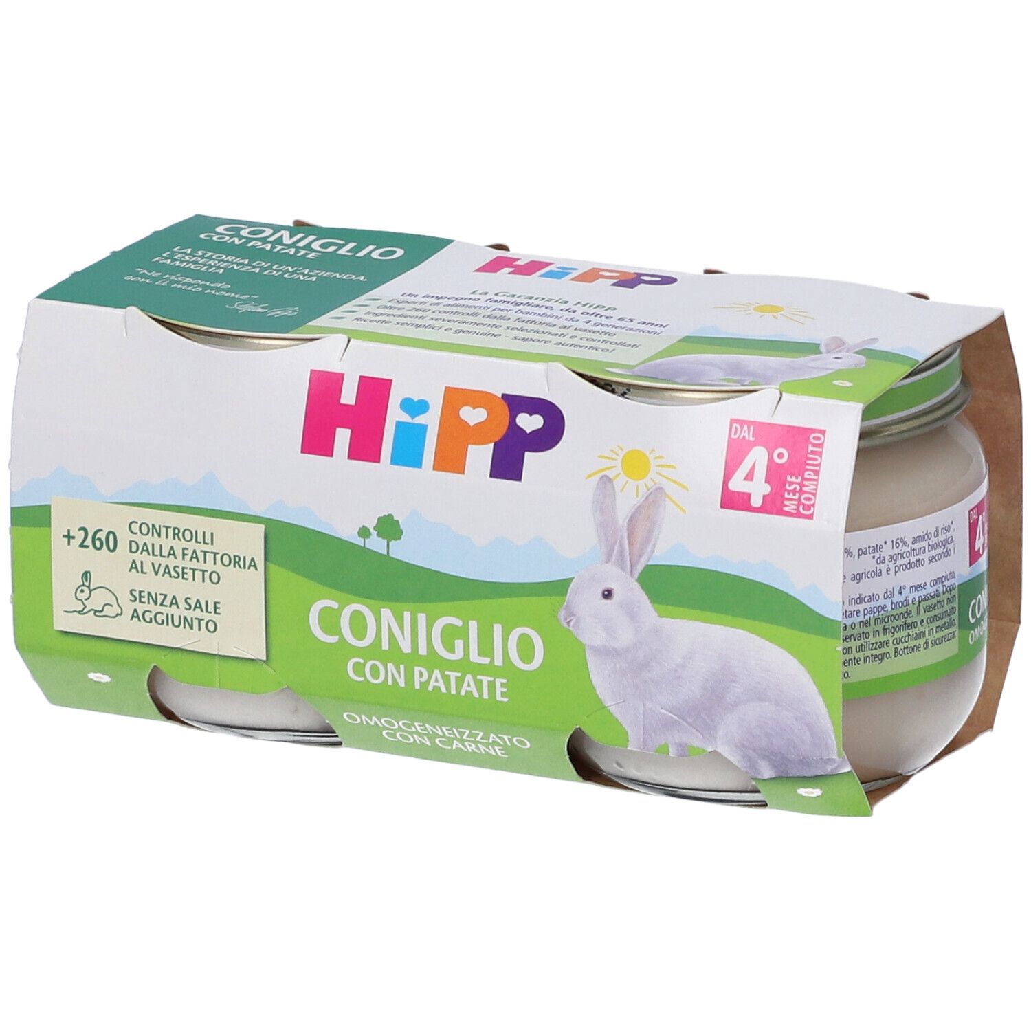 Hipp Omog Coniglio Patate2X80G 160 g