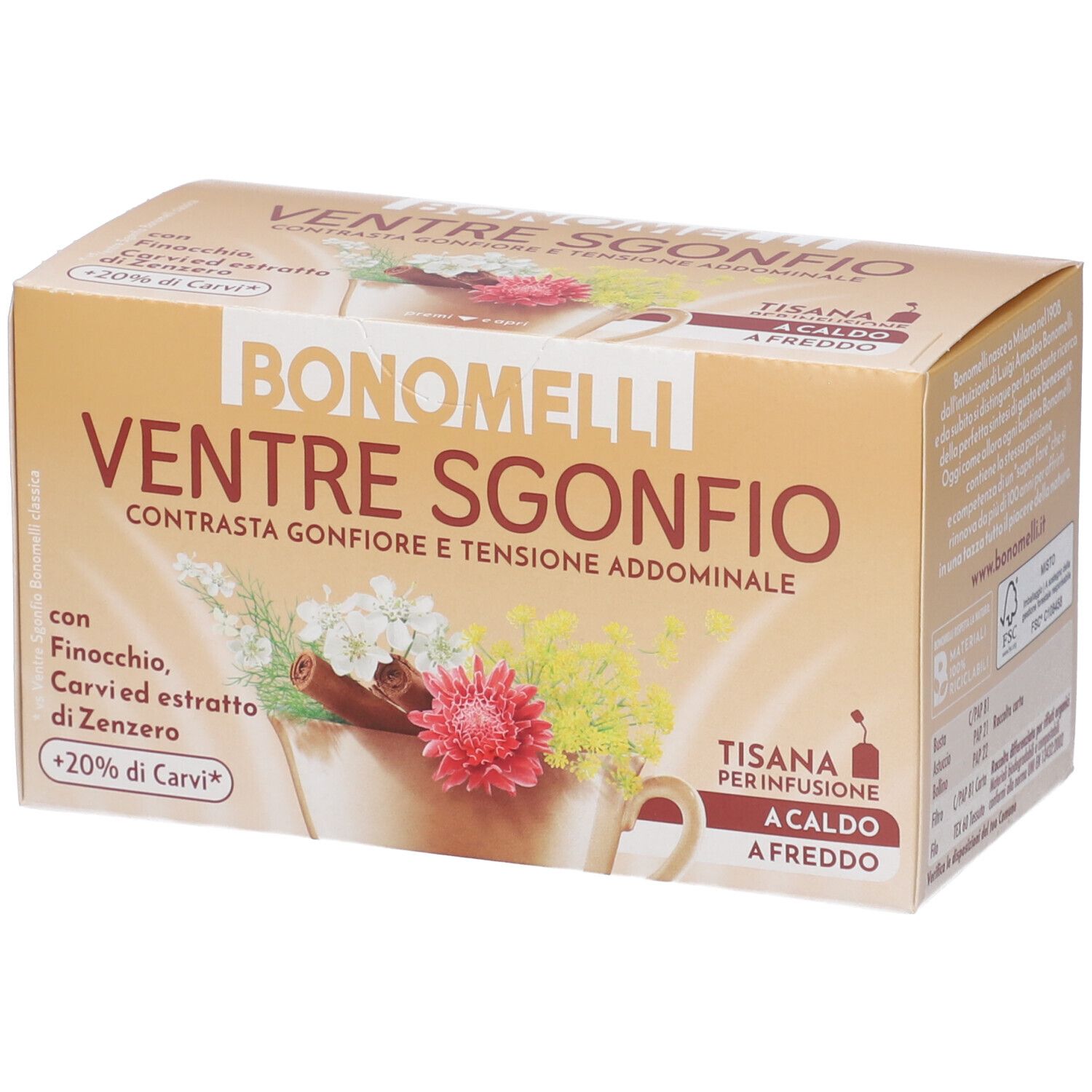 Bonomelli Tisana Ventre Sgonfio Filtri