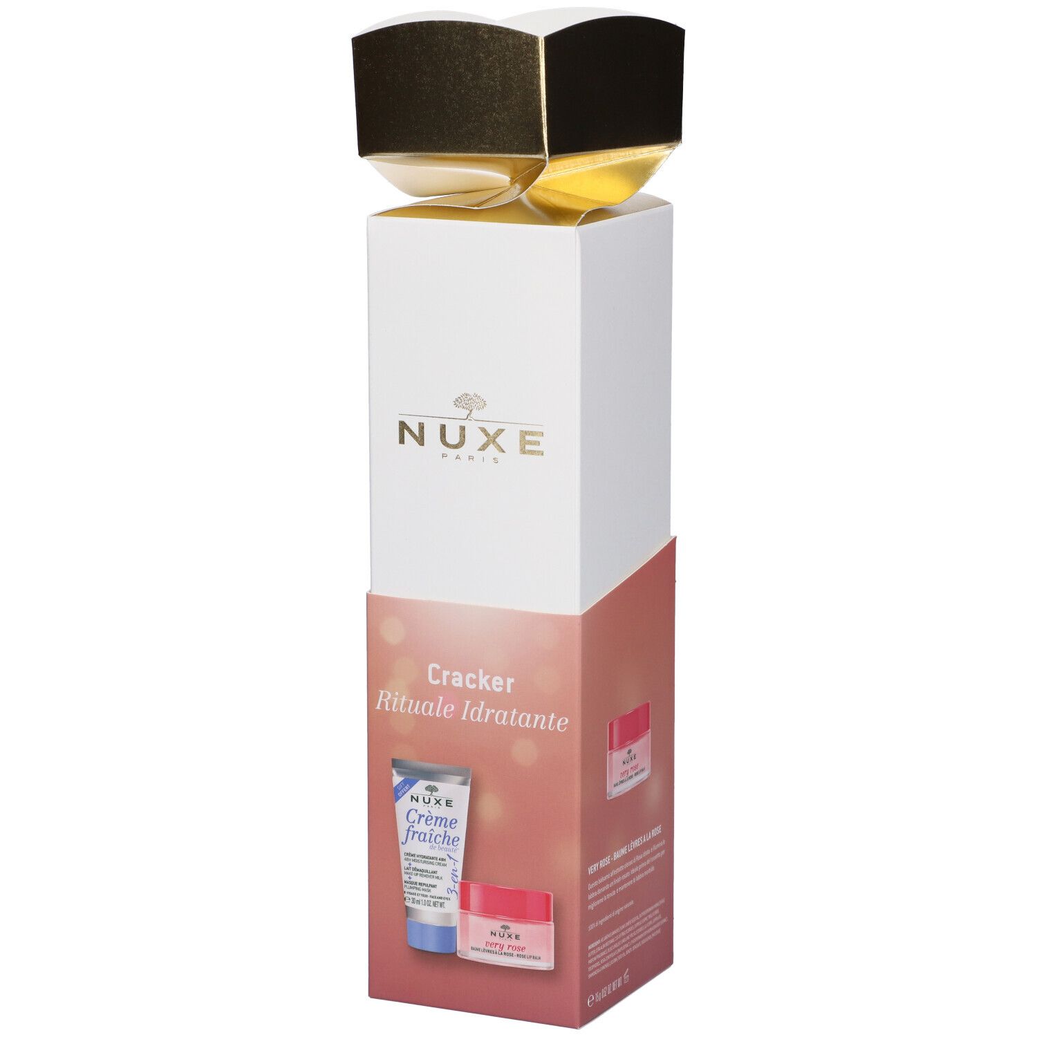 Nuxe Cracker Very Rose Balsamo Idratante Labbra + Crema Idratante 48h