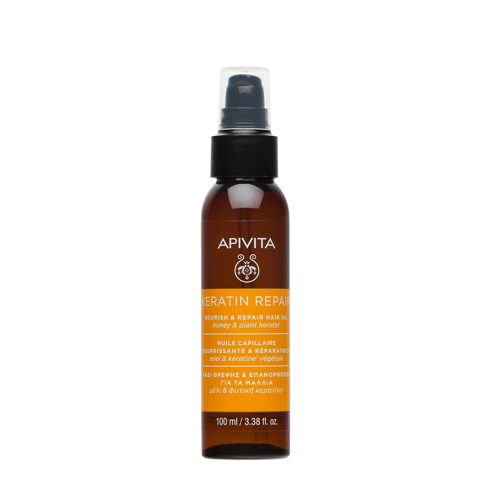 Apivita Keratin Repair Olio Termoprotettore e Riparatoratore, capelli danneggiati, anti-crespo- Risparmia il 10% con il codice: apivita0926