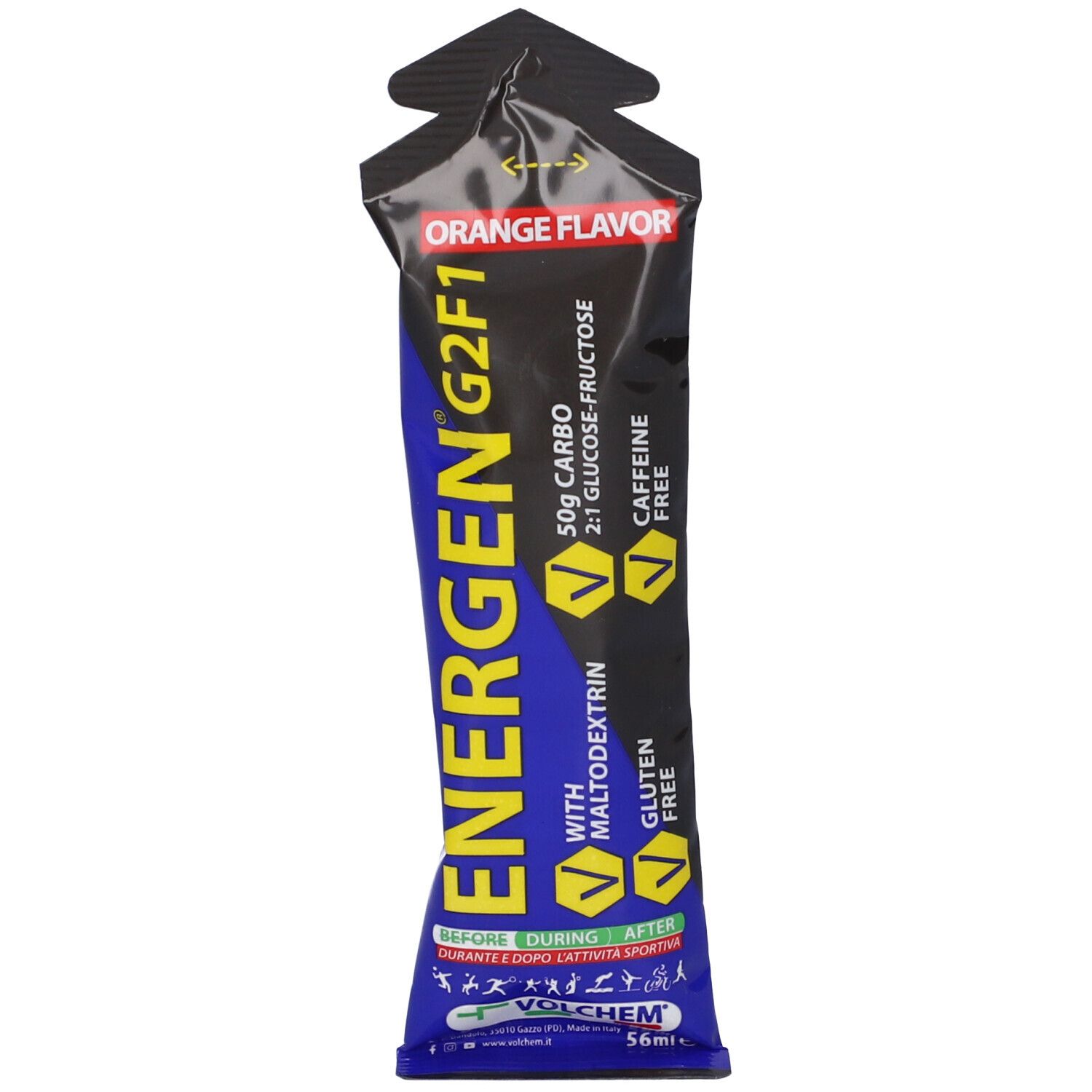 VOLCHEM Energen G2F1 56 Gel Energetico Liquido - Gusto Arancia