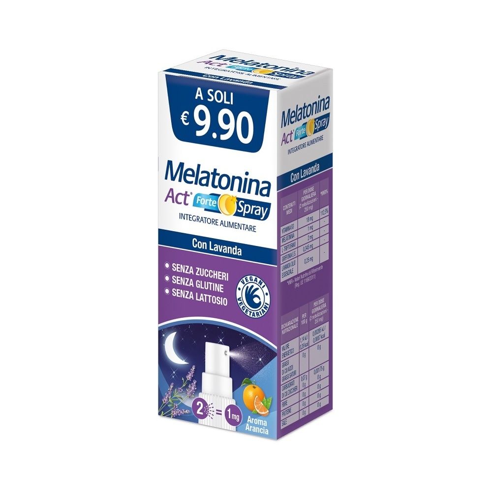 Melatonina Act Forte Integratore Sonno Spray con Triptofano e Griffonia 15ml - F&F SRL - Immagine 7