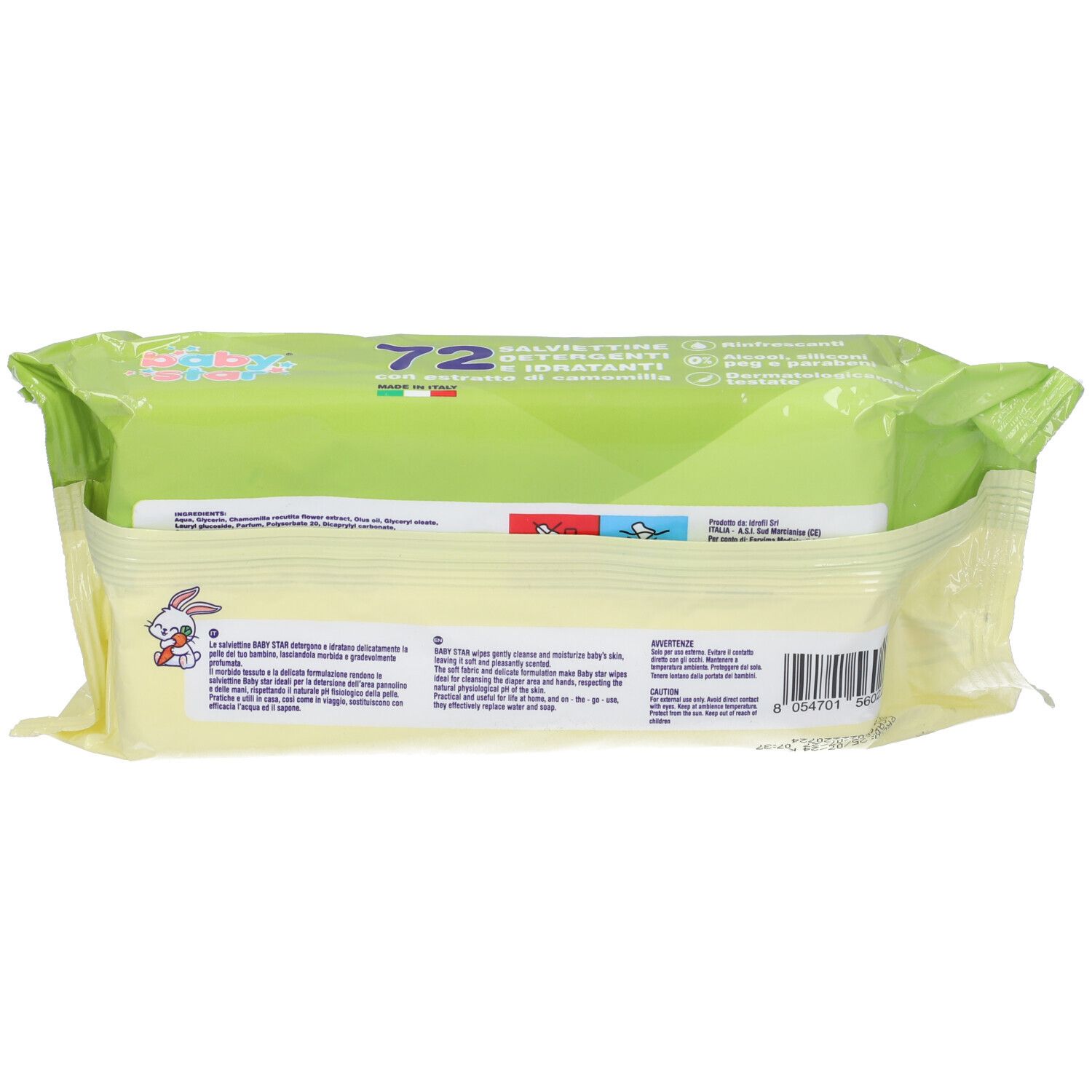 Babystar Babyfeuchttücher Kamille 72 Stück Babystar