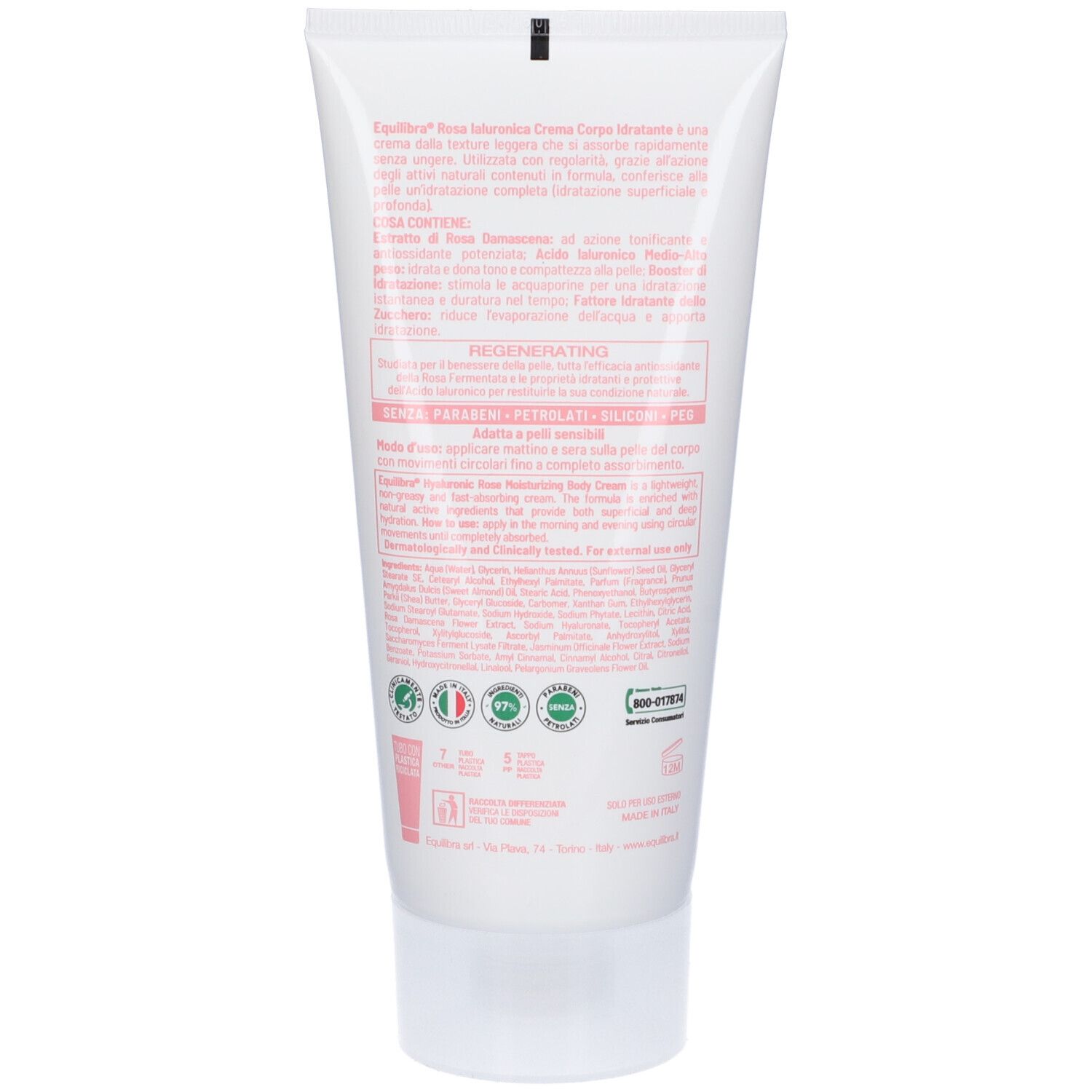 Equilibra Rosa Ialuronica Crema Corpo