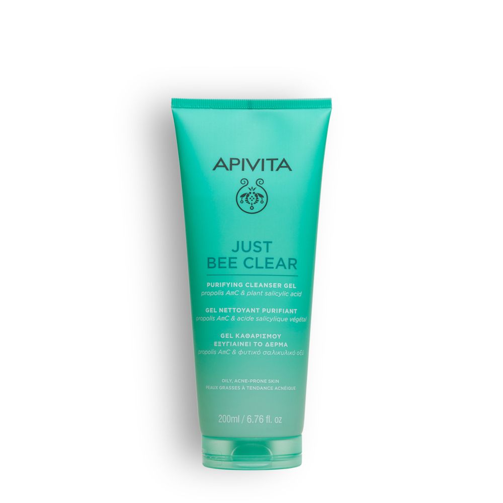 Apivita Just Bee Clear Gel Detergente Viso Purificante per pelle grassa, acne, imperfezioni- Risparmia il 10% con il codice: apivita0926